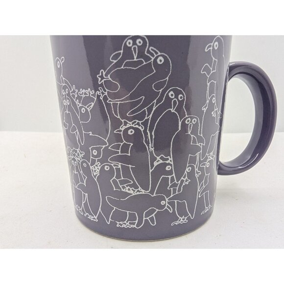 Vtg Mug Taylor & NG white Penguins on Purple tone San Francisco Japan - Picture 11 of 16